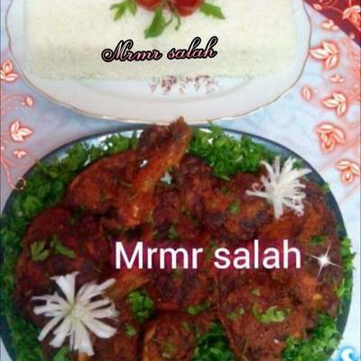  دجاج تندوري هندي مع الارز الابيض