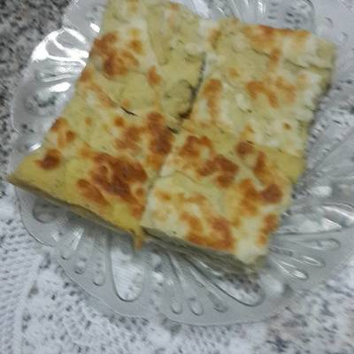  بطاطس بيوريه باللحمة المفرومة و الموتزاريلا 