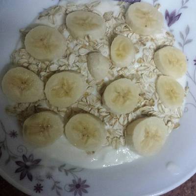  زبادي بالشوفان والموز # أكلات _ للعشاء 