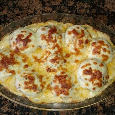  خرشوف باللحمه المفرومة والبشاميل 