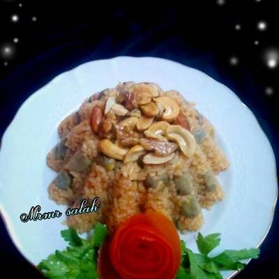  الارز بالفول الاخضر الحراتى 