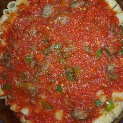  طاجن مكرونه بالكبدة 