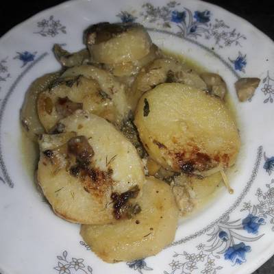  بطاطس بالجبنة البيضاء 