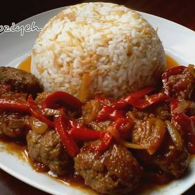  كباب هندي مع الأرز بالشعيرية 