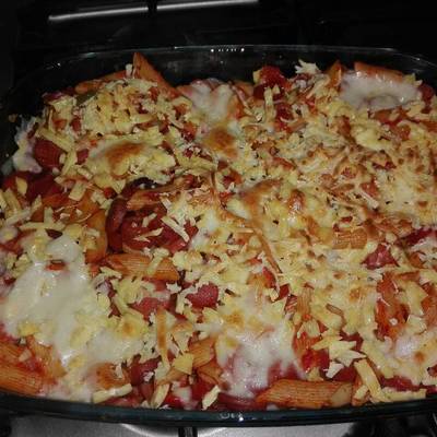  مكرونة بالسوسيس 