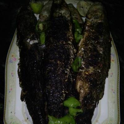  سمك بوري مشوي على طريقه المصريه 