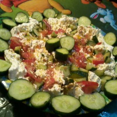  جبنة قريش الطماطم والخيار 