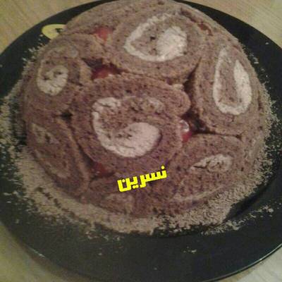  تورته سويسرول بموس الشيكولاته 