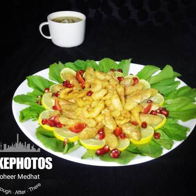  الجمبري المقلي بالفرن او الاكتفراي وشوربه الجمبري 