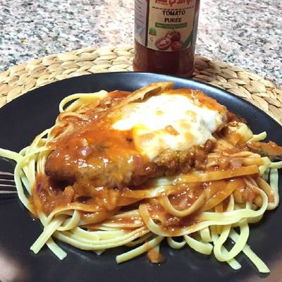  صدور فراخ بالموزريلا وصوص الطماطم 