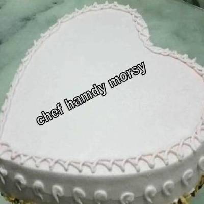  تورتة قلب بطعم الورد (شيف حمدي مرسي) 