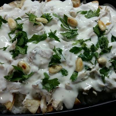  فته سورى بالفراخ و الزبادى 