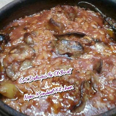  طاجن لسان عصفور بالكبد والقوانص 