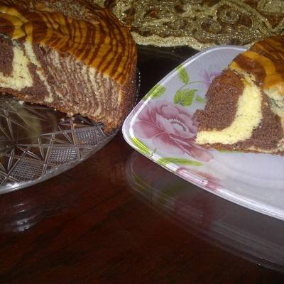  زيبرا كيك. الكيك المخطط 