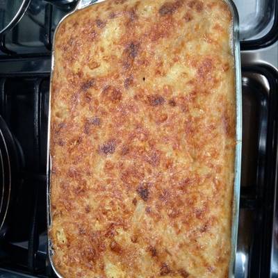  مكرونه بالبشاميل بقطع اللحمه 