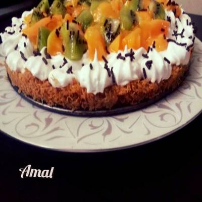  تارت الكنافة بالمانجة والكيوى 