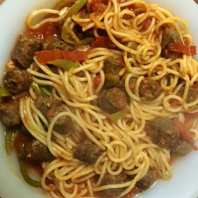  مكرونة بالسجق 