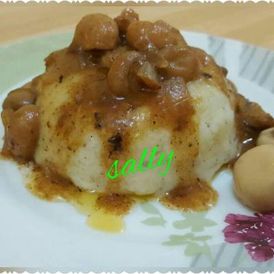  بطاطس بيوريه بصوص الفطر 